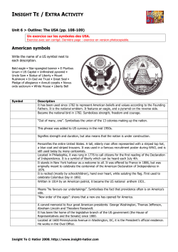 INSIGHT TE / EXTRA ACTIVITY American symbols