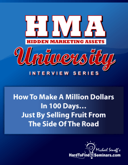 How To Make A Million Dollars In 100 Days&hellip; Just By Selling Fruit