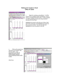 Making Line Graphs in Excel Office 97-2003