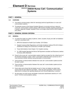 Nurse Call / Communication Systems