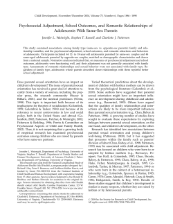 Psychosocial Adjustment, School Outcomes, and Romantic
