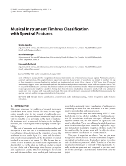 Musical Instrument Timbres Classification with