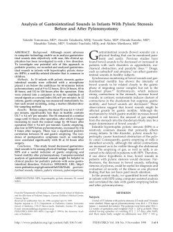 Analysis of Gastrointestinal Sounds in Infants With