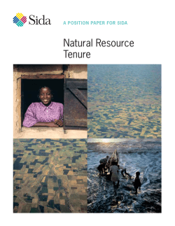 Natural Resource Tenure