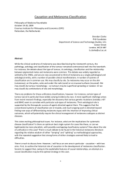 Causation and Melanoma Classification