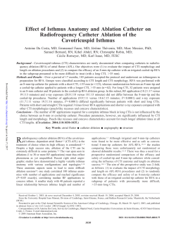 Effect of Isthmus Anatomy and Ablation Catheter on