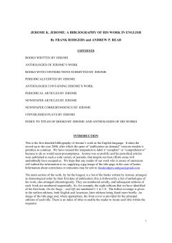 JKJ-bibliography-FR - The Jerome K Jerome Society