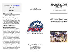 parent brochure - Kempsville PONY Baseball