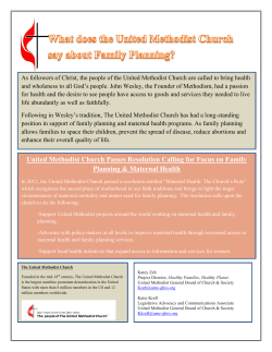 United Methodist Church Passes Resolution Calling for Focus on