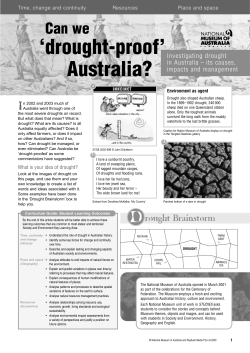 Can we `drought-proof` Australia?