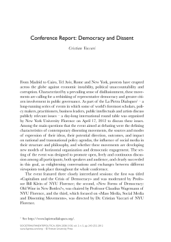 Conference Report: Democracy and Dissent