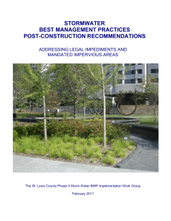 Post Construction Best Practices Recommendations