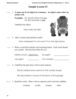 Sample Lesson #2 - Simple Solutions