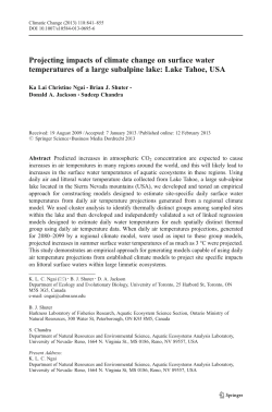Projecting impacts of climate change on surface water temperatures