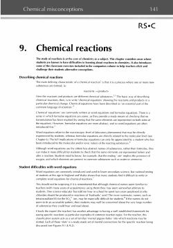 9. Chemical reactions