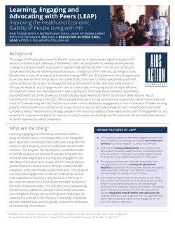 Learning, Engaging and Advocating with Peers (LEAP)