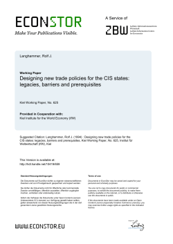 legacies, barriers and prerequisites