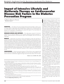 Impact of Intensive Lifestyle and Metformin Therapy