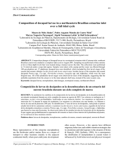 Composition of decapod larvae in a northeastern Brazilian