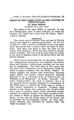 ORIGIN OF THE NAMES GIVEN TO THE COUNTIES IN