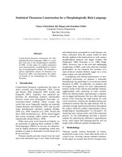 Statistical Thesaurus Construction for a Morphologically Rich