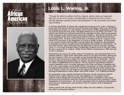 Louis L. Waring, Jr. - SC African American History Calendar