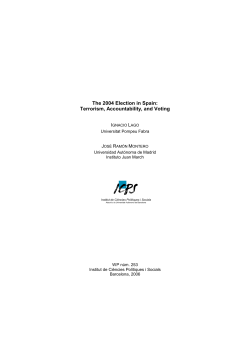 The 2004 Election in Spain: Terrorism, Accountability, and Voting