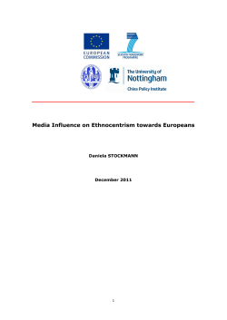 Media Influence on Ethnocentrism towards