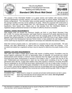 CMU Block Wall Requirements