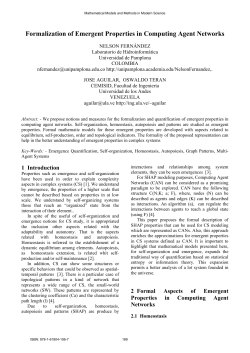 Formalization of Emergent Properties in Computing Agent