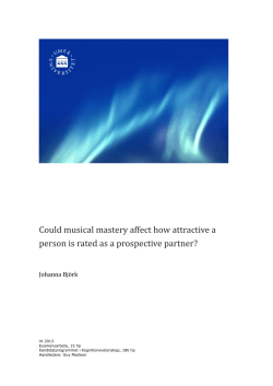 Could musical mastery affect how attractive a person is