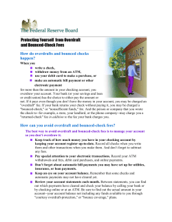 How do overdrafts and bounced checks happen? How can you