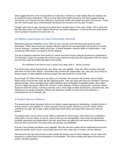 Judy Mikovits &ndash; Retrovirus Article