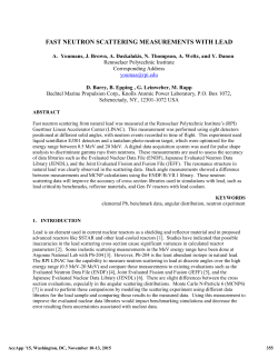 fast neutron scattering measurements with lead
