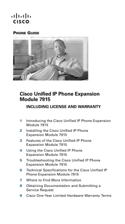 Cisco Unified IP Phone Expansion Module 7915 Phone Guide