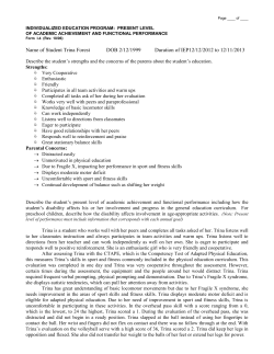 Sample Special Education Forms: I-4