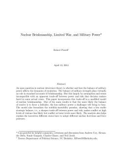 Nuclear Brinkmanship, Limited War, and Military Power