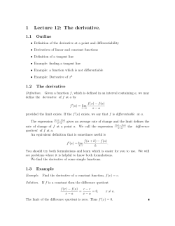 The definition of the derivative