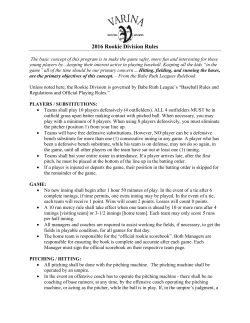 2016 Rookie Division Rules