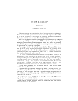 Polish notation - PlanetMath.org