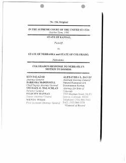 Motion to Dismiss Response - CO 1999