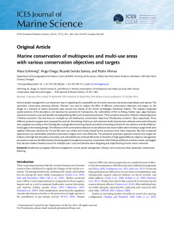 Marine conservation of multispecies and multi