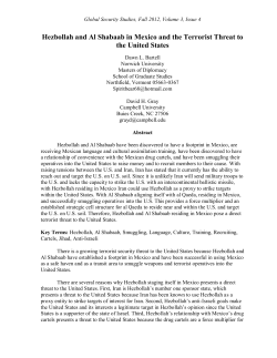 Hezbollah and Al Shabaab in Mexico and the Terrorist Threat to the