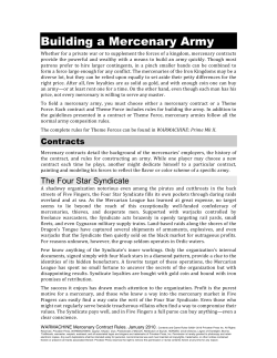 Building a Mercenary Army