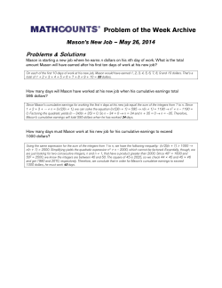 Problem of the Week Archive