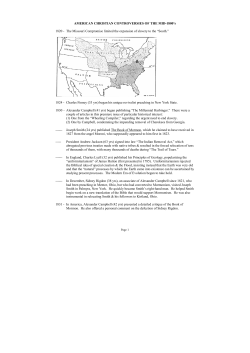 Mid-1800`s Controversies