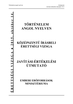 t&ouml;rt&eacute;nelem angol nyelven jav&iacute;t&aacute;si