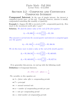 Finite Math - Fall 2016 Section 3.2 - Compound