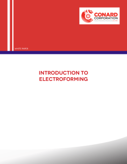 Introduction to Electroforming