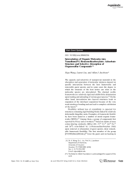 Intercalation of Organic Molecules into Vanadium(IV